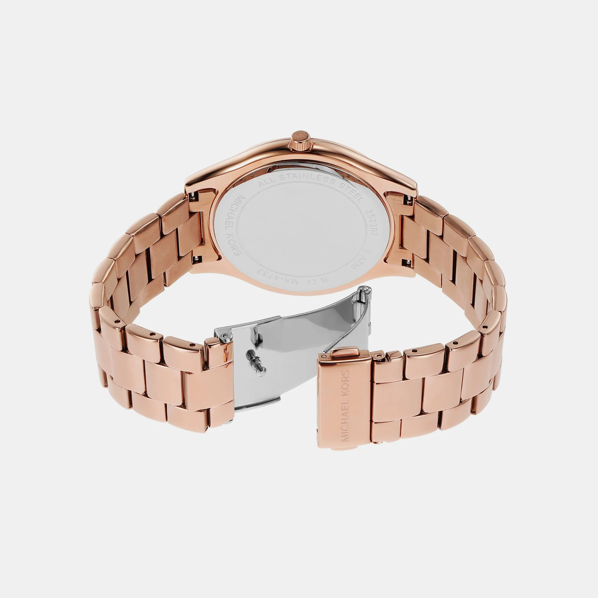 Women's Rose Gold Analog Stainless Steel Watch MK4733