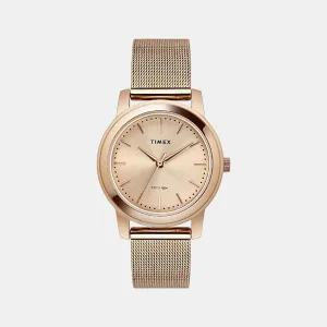 Women's Rose Gold Analog Stainless Steel Watch TW000W111
