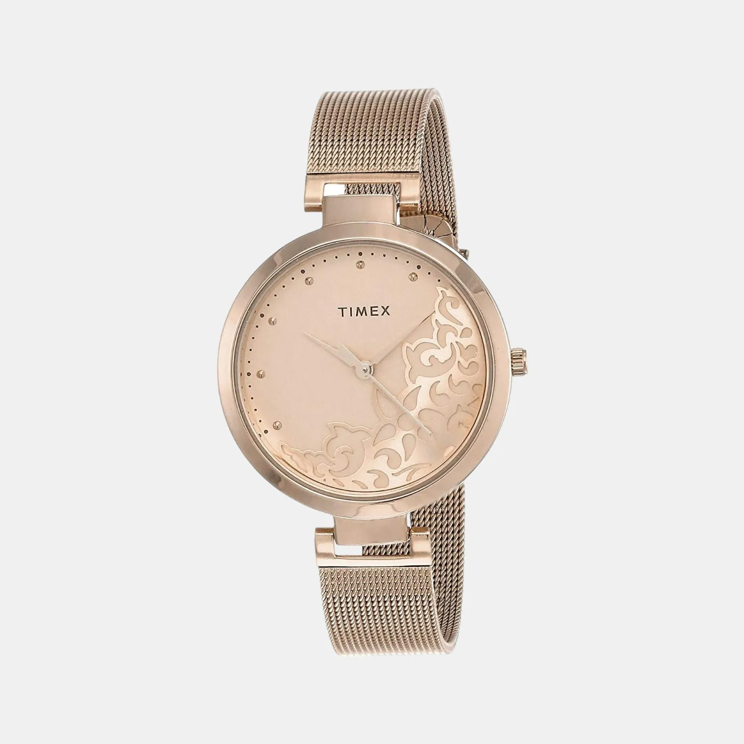 Women's Rose Gold Analog Stainless Steel Watch TW000X219
