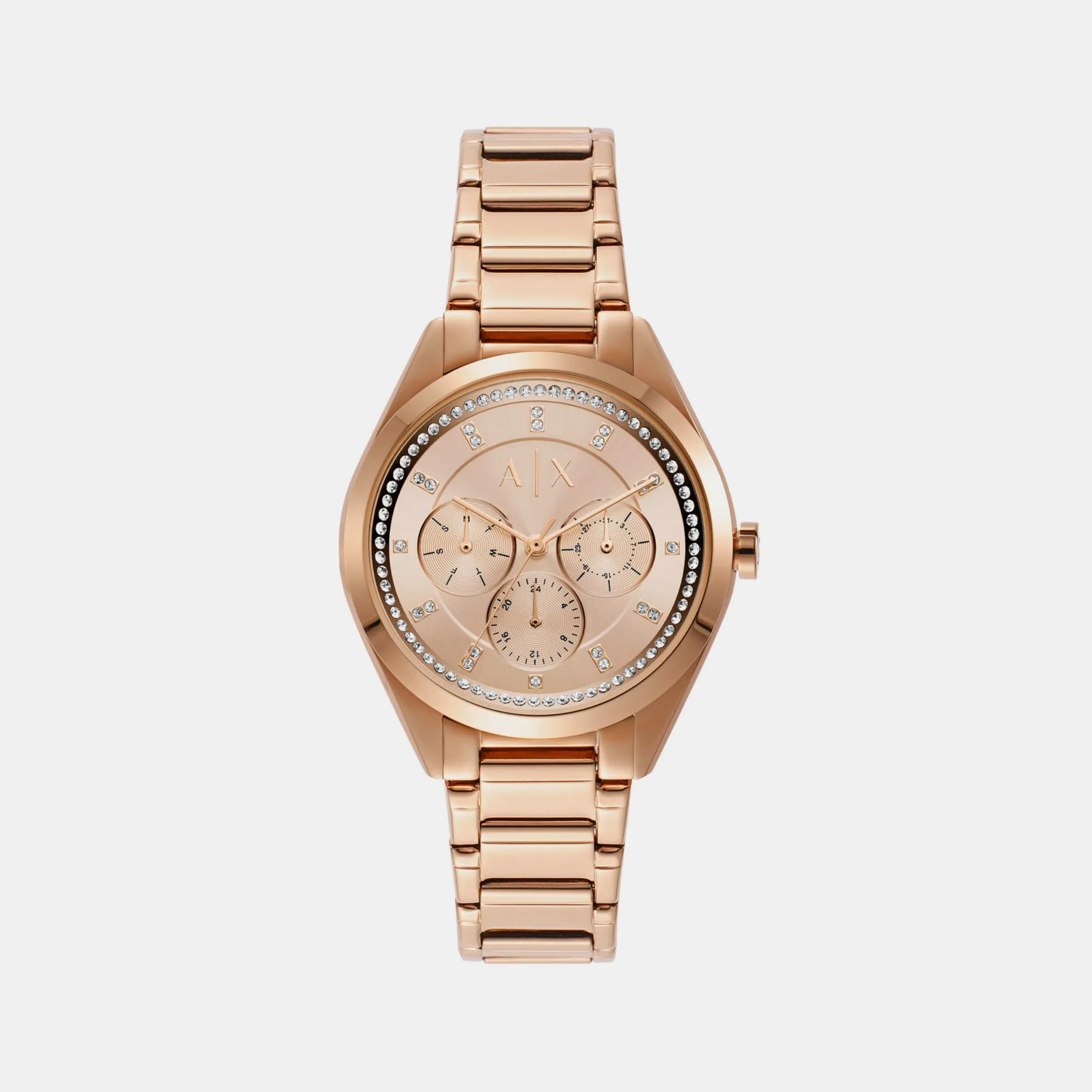 Women's Rose Gold Chronograph Stainless Steel Watch AX5658