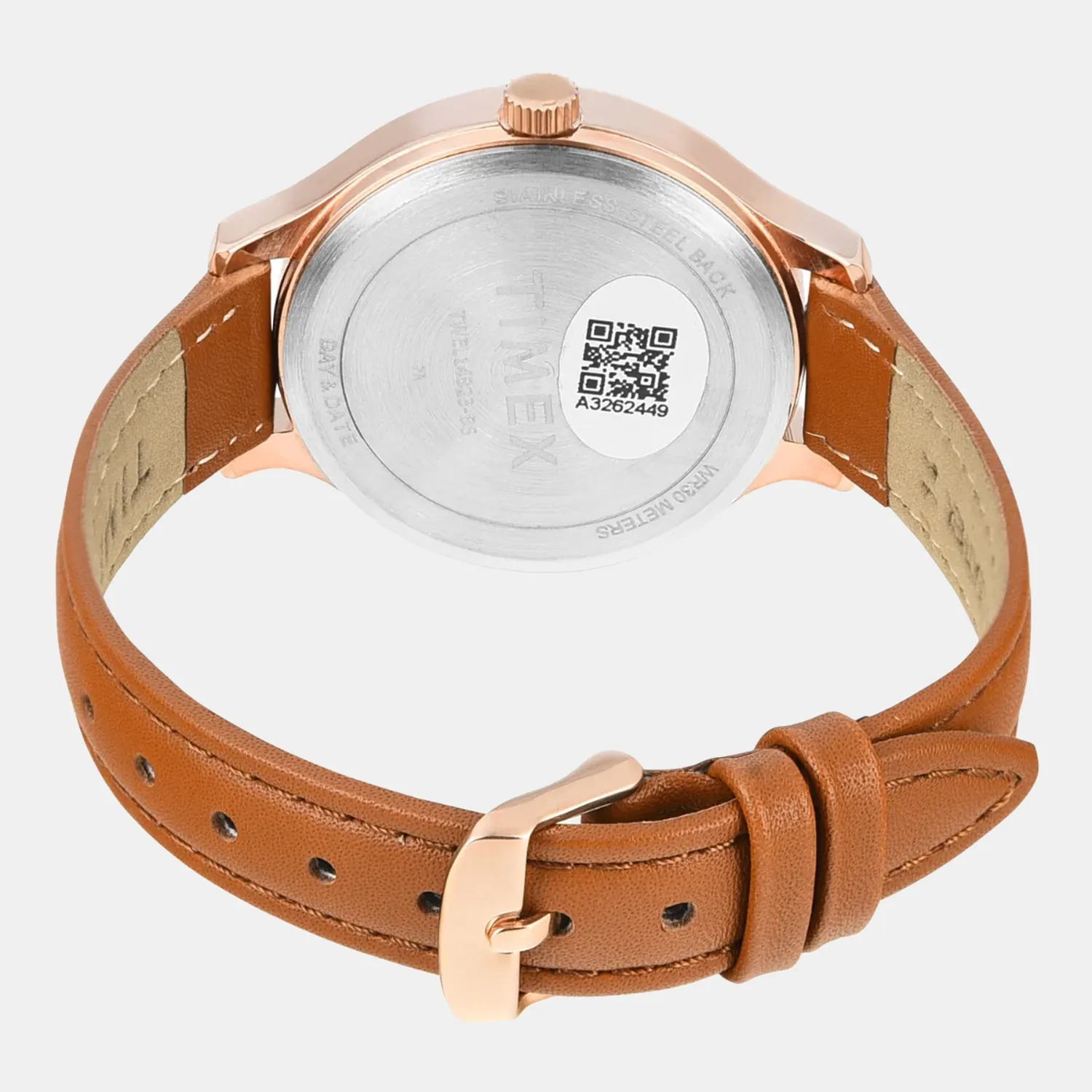 Women's Rose Gold Dial Multi-Function Leather Watch TWEL14823