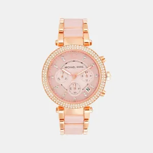 Women's Rose Gold Stainless Steel Chronograph Watch MK5896