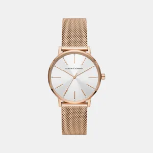Women's Silver Dial Analog Stainless Steel Watch AX5573