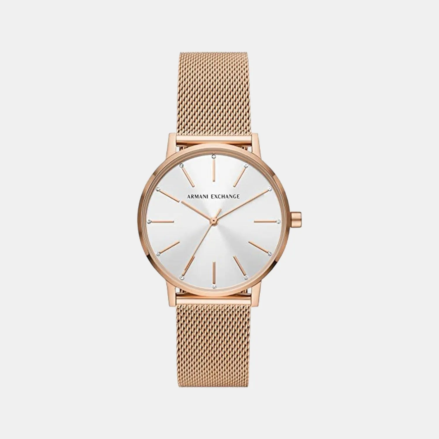 Women's Silver Dial Analog Stainless Steel Watch AX5573