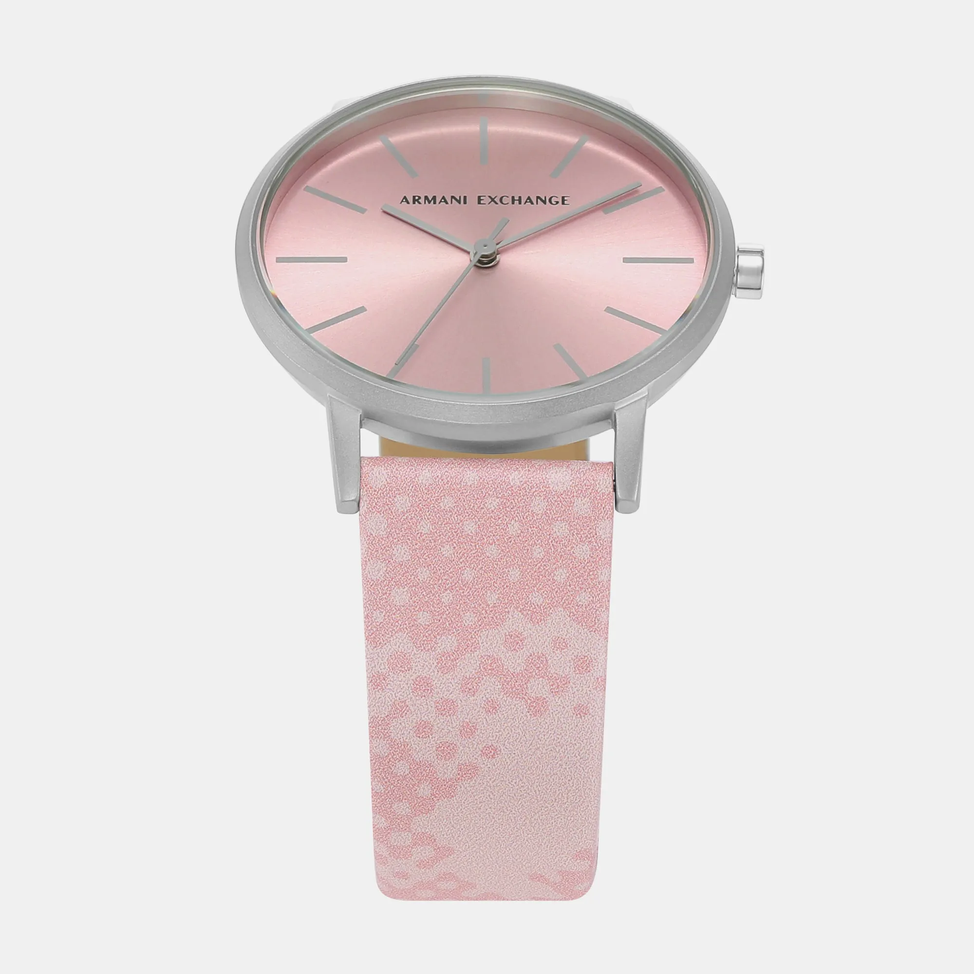 Women's Three-Hand Pink Leather Watch AX5590
