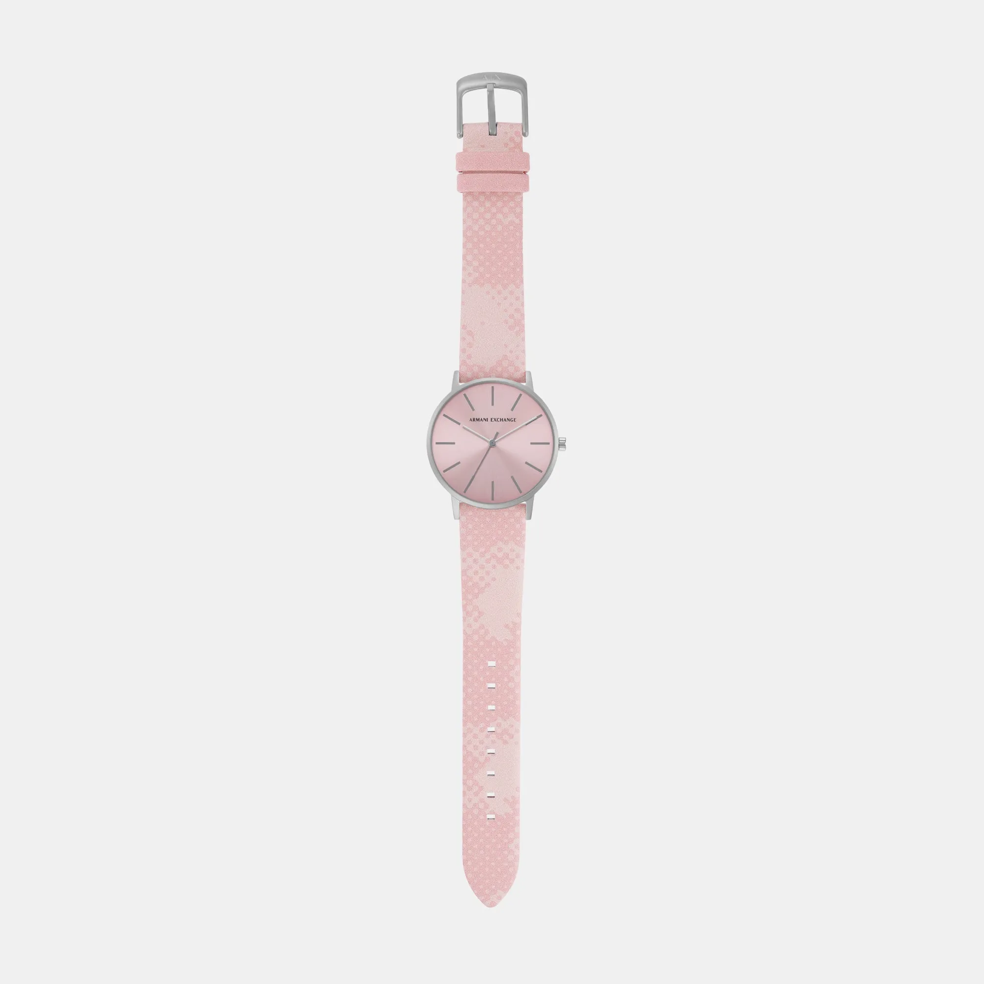 Women's Three-Hand Pink Leather Watch AX5590