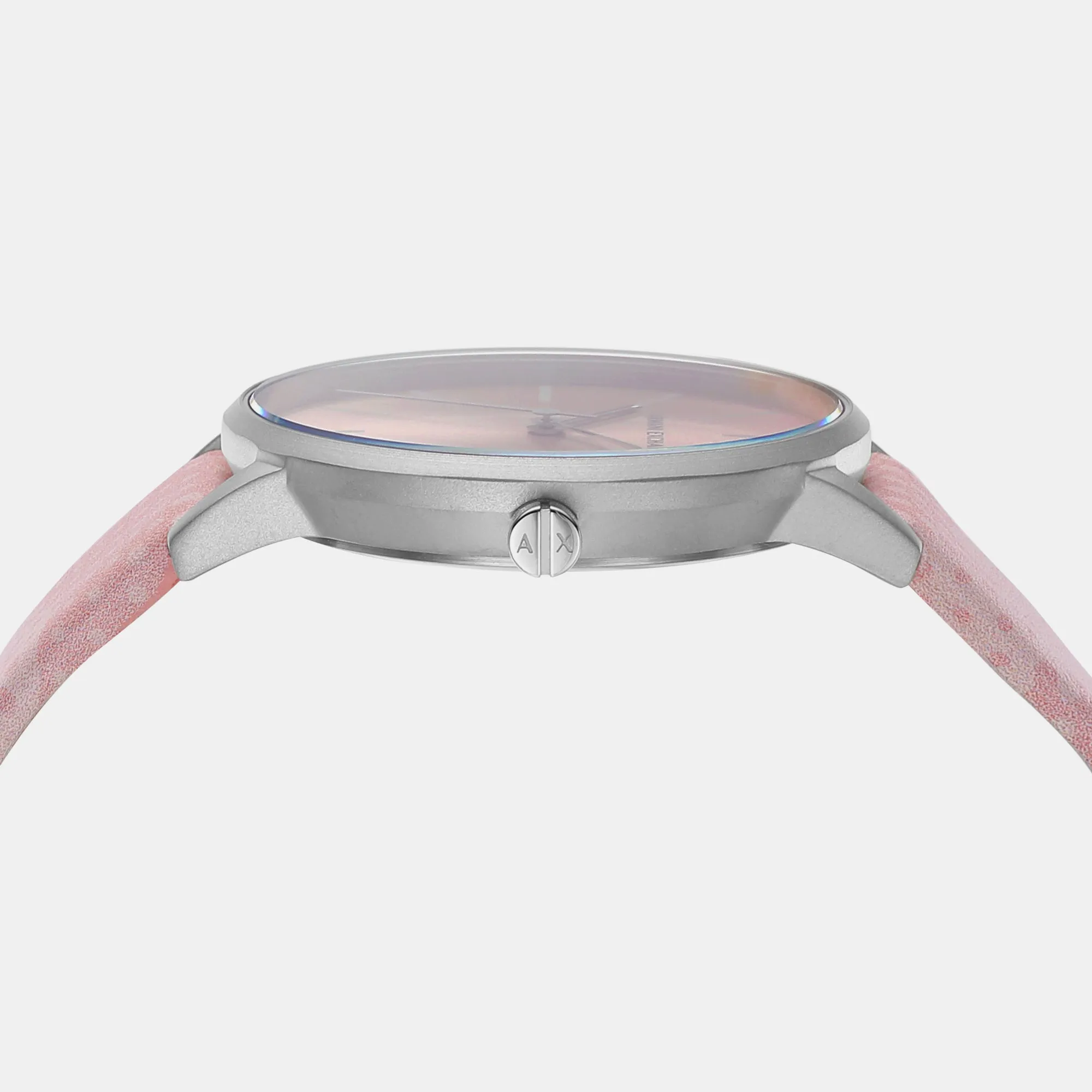 Women's Three-Hand Pink Leather Watch AX5590