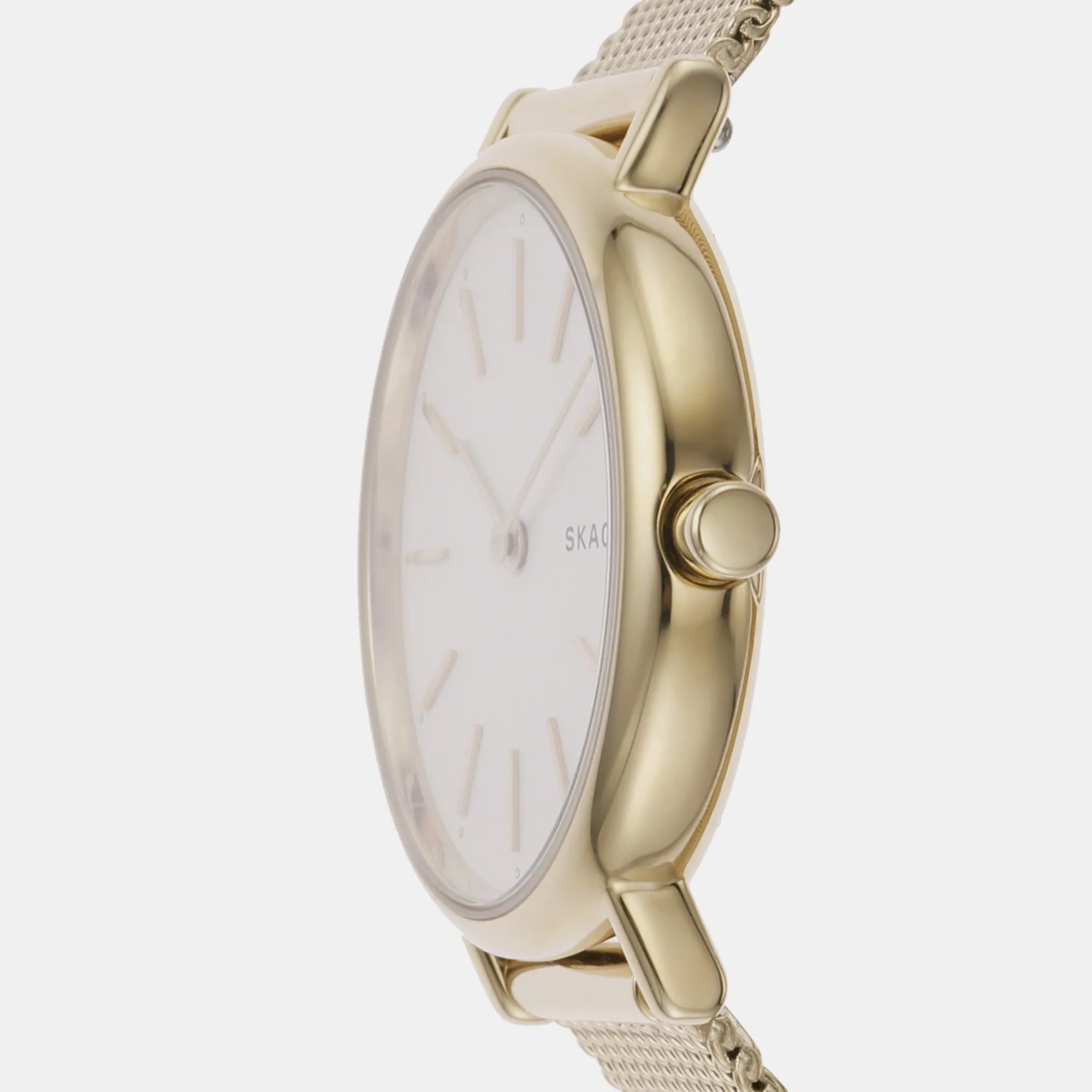 Women's White Analog Brass Watch SKW2693