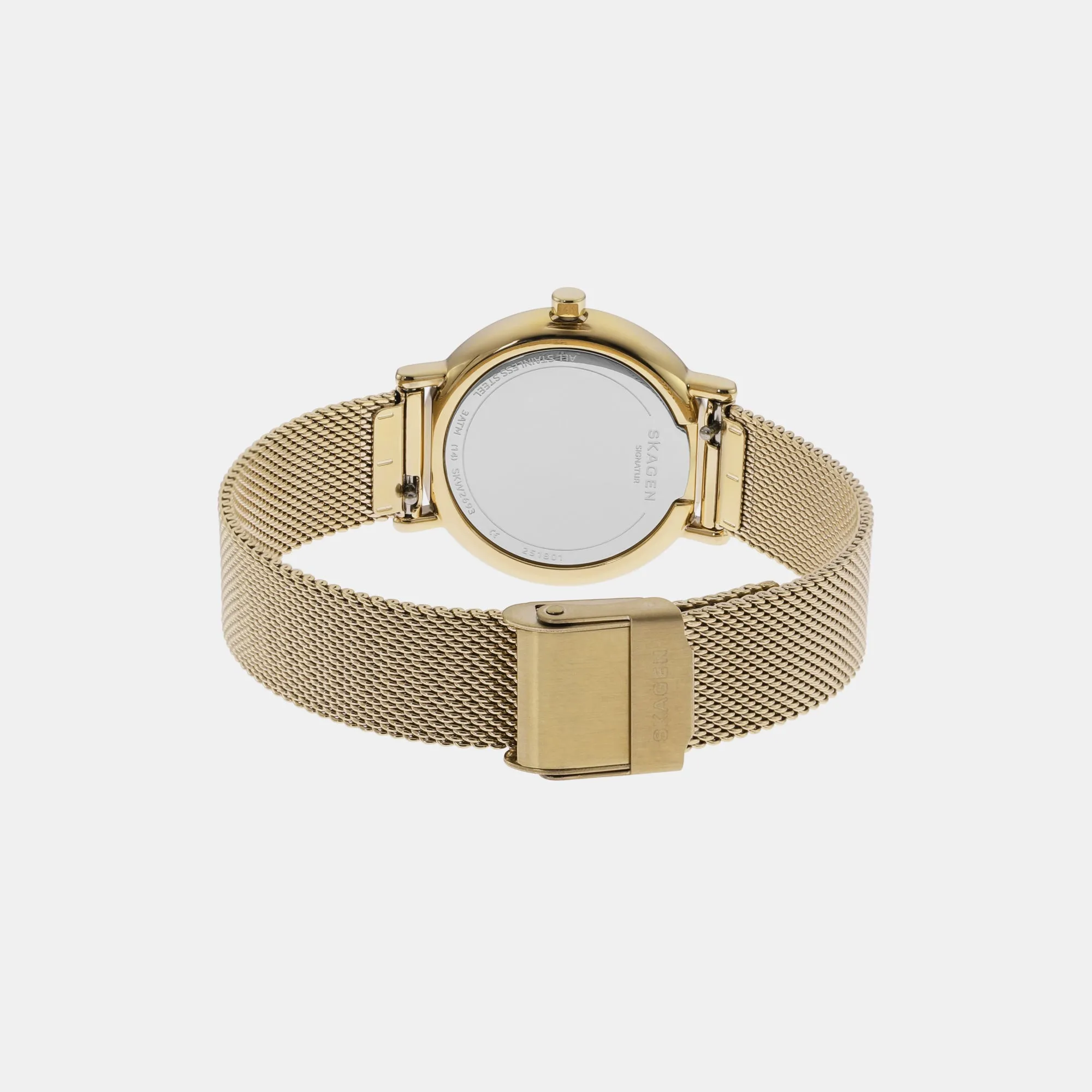 Women's White Analog Brass Watch SKW2693