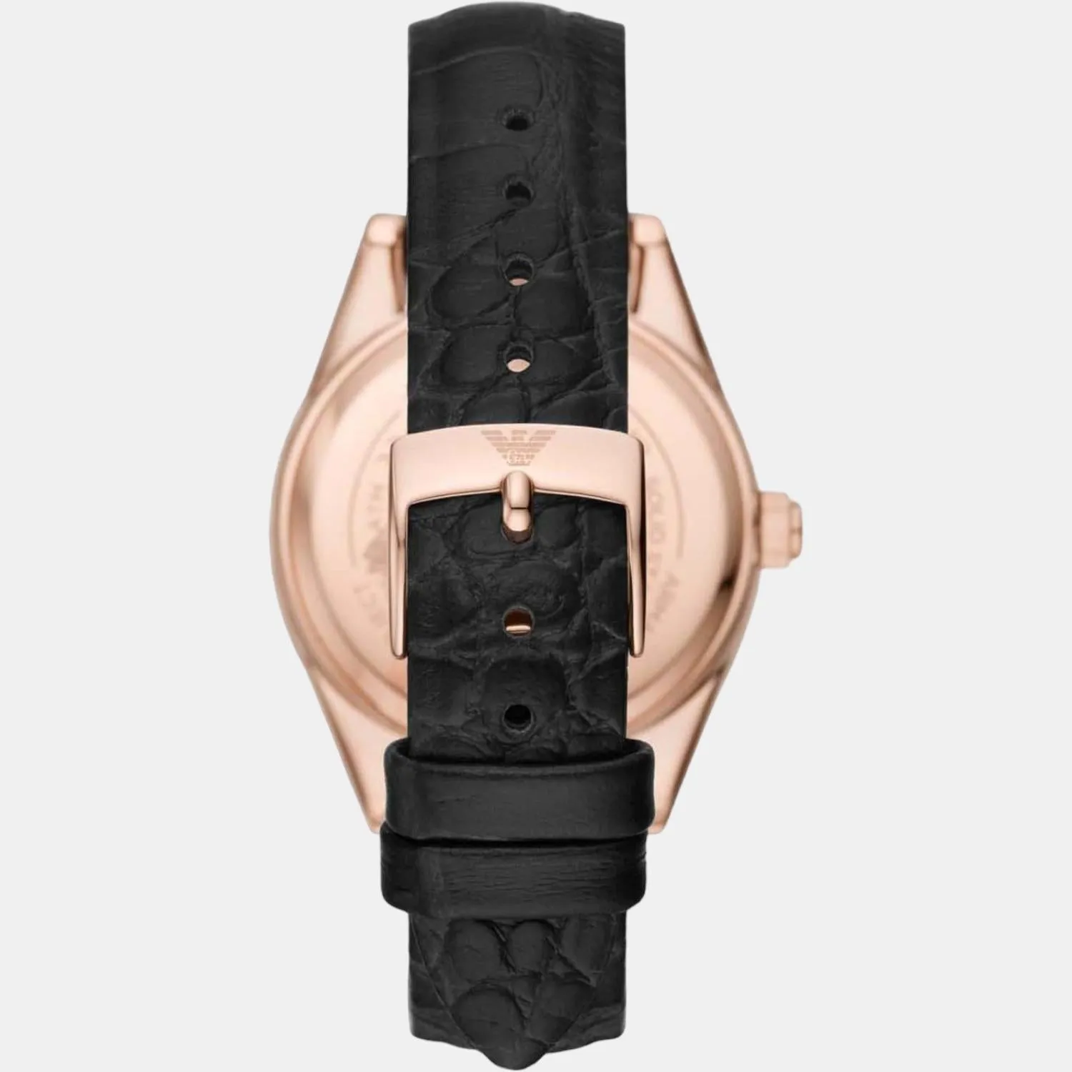 Women's White Analog Leather Watch AR11505