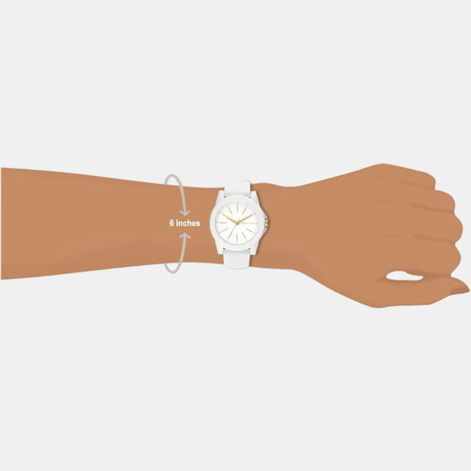Women's White Analog Silicon Watch AX7126
