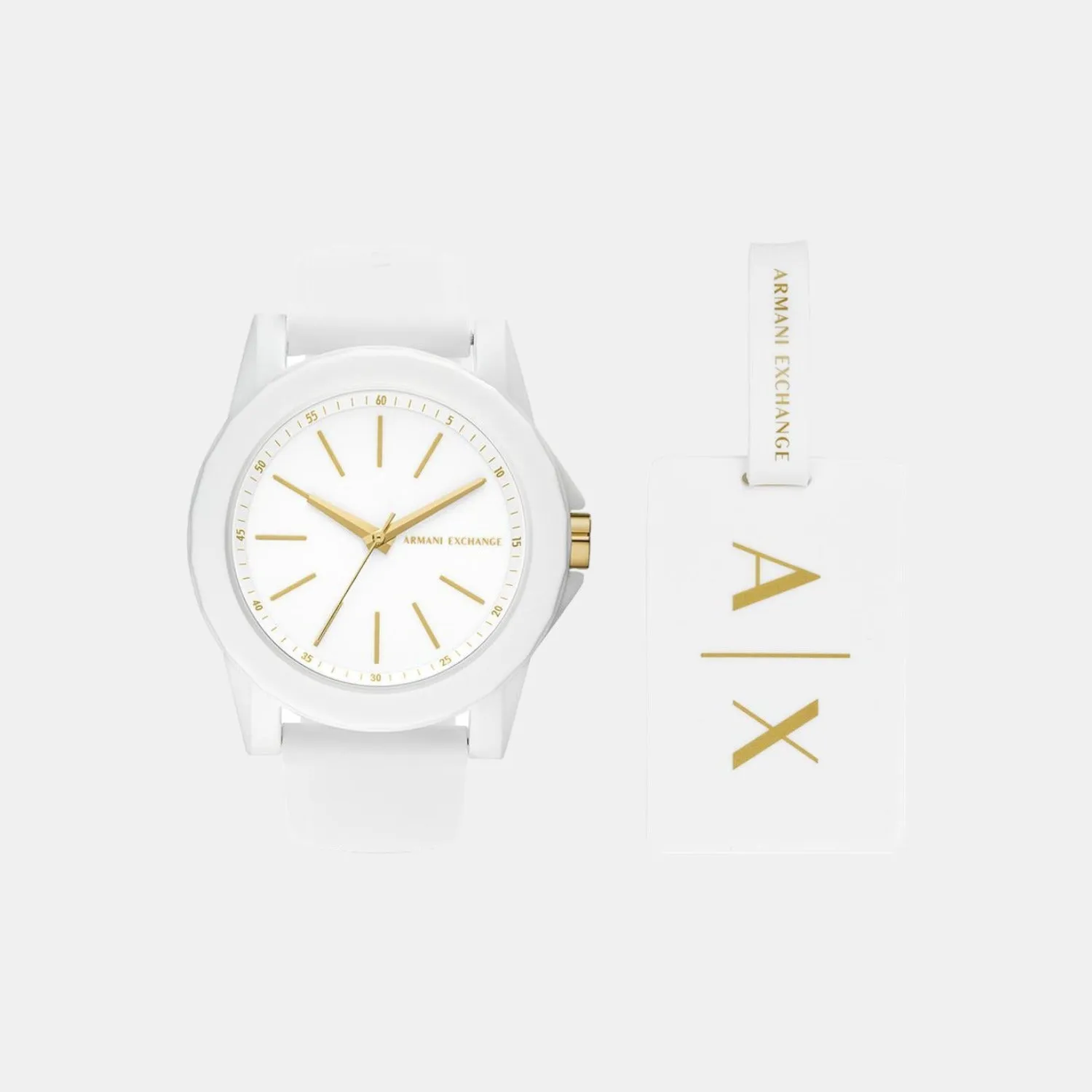 Women's White Analog Silicon Watch AX7126