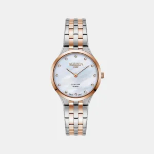 Women's White Analog Stainless Steel Watch 512847 49 89 20