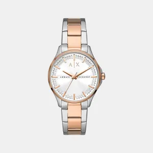 Women's White Analog Stainless Steel Watch AX5258