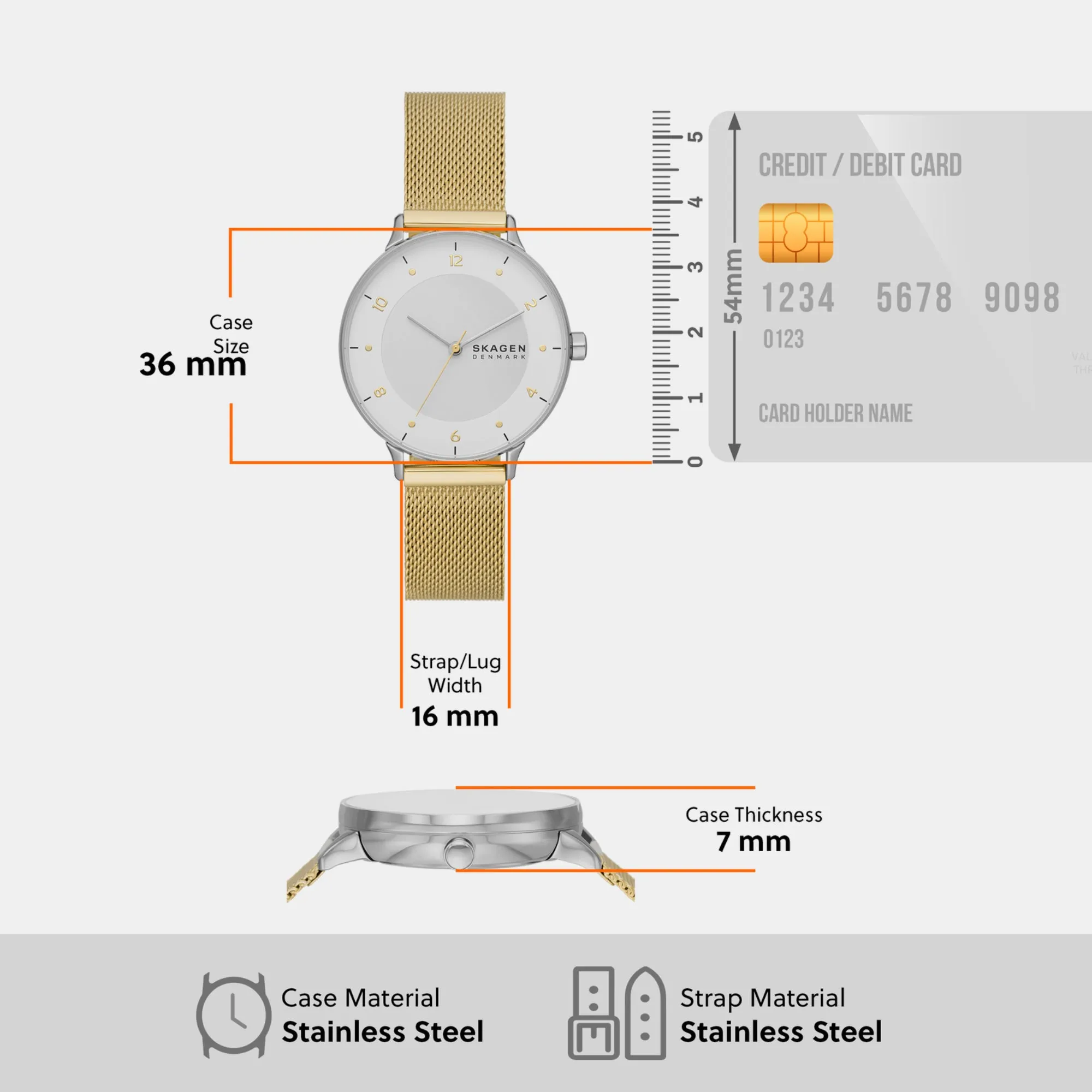 Women's White Analog Stainless Steel Watch SKW3092