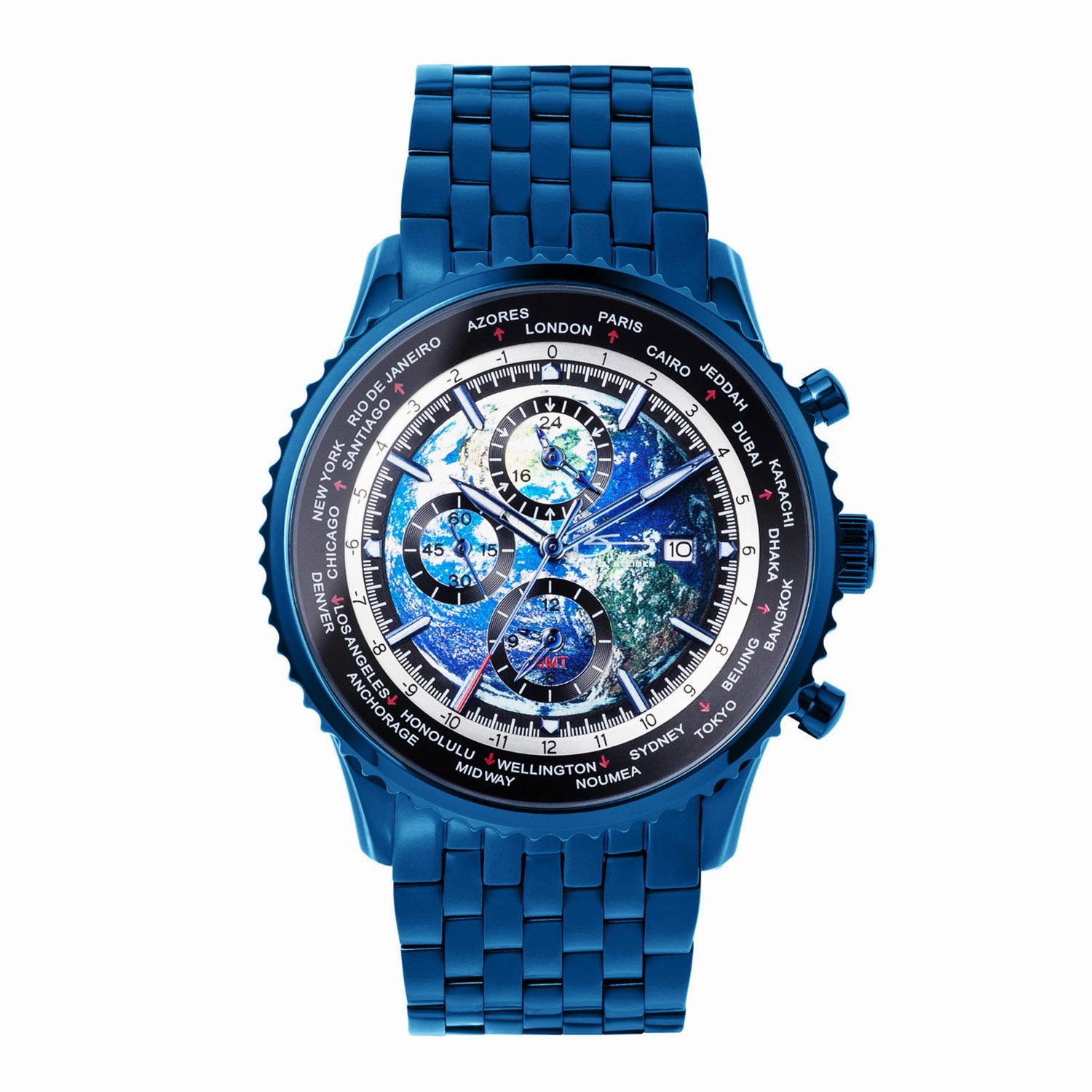 World Time Blue Men's Watch