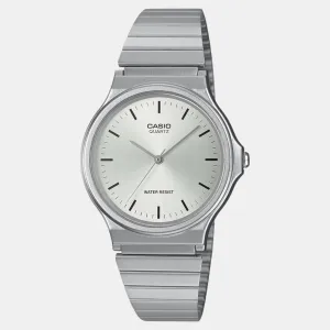 Youth Women Quartz Silver Dial Analog Stainless Steel Watch MQ-24D-7EDF A2296